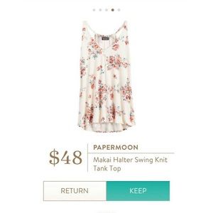 Papermoon Makai Halter Knit swing top